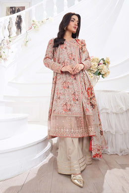 Motif Lawn Embroidered Suit