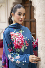 Motif Lawn Printed Suit-004
