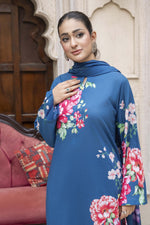 Motif Lawn Printed Suit-004