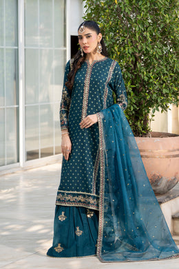 Motif Embroidered Jacquard Suit-011