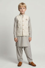 Motif Boys Waistcoat Suit-3606