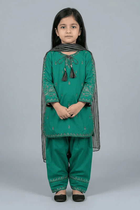 Motif Kids Embroidered Suit-26402