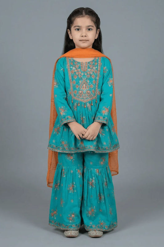 Motif Kids Printed Suit-26414