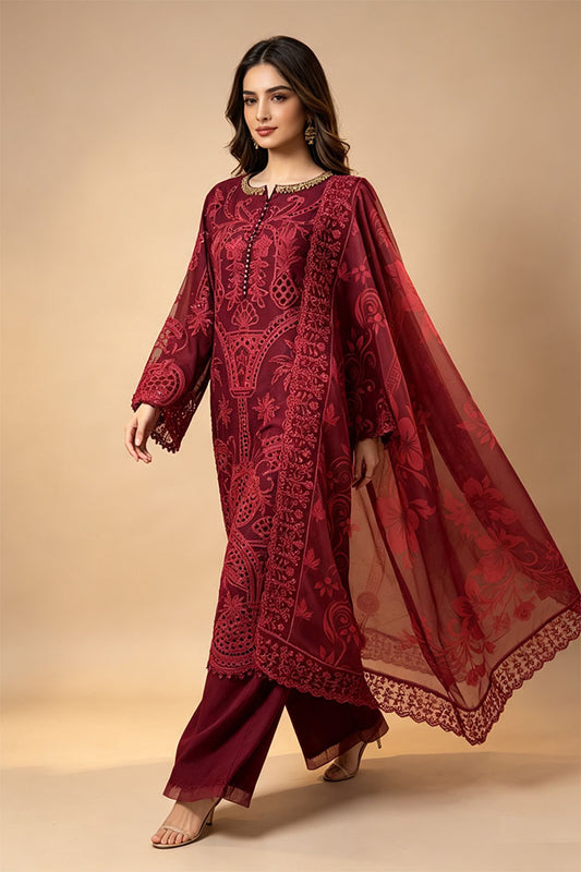 Motif Embroidered Suit-245