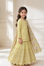 Motif Girls Embroidered suit-642
