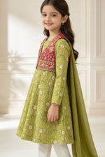 Motif Kids Embroidered Lawn Suit-074
