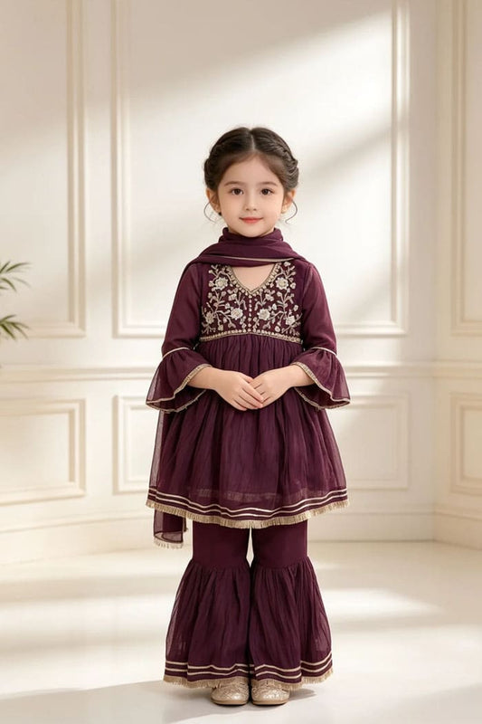 Motif Kids Embroidered Suit-26339