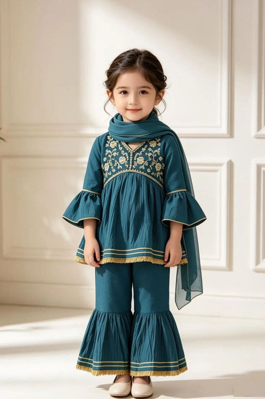 Motif Kids Embroidered Suit-26339