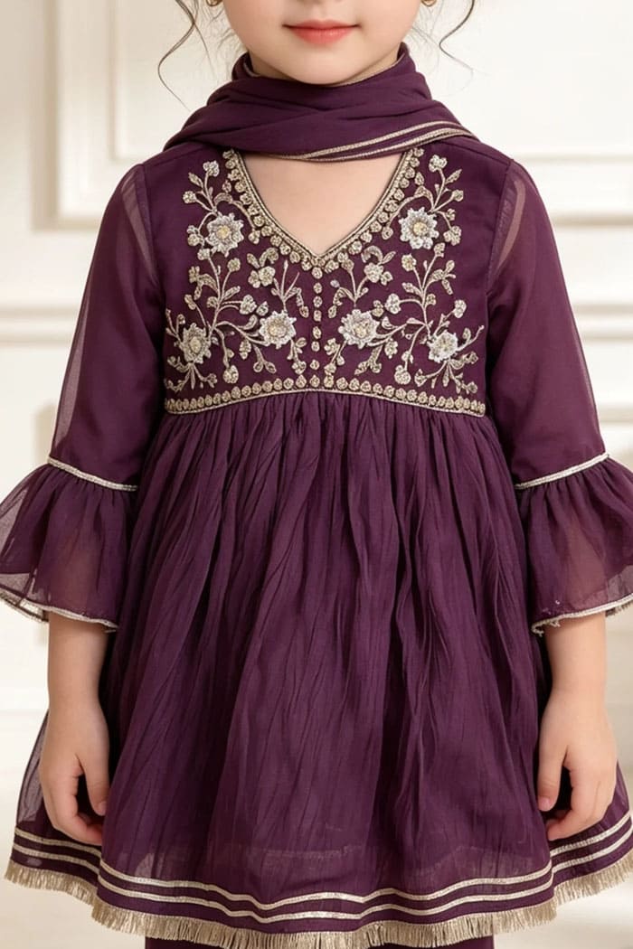 Motif Kids Embroidered Suit-26339