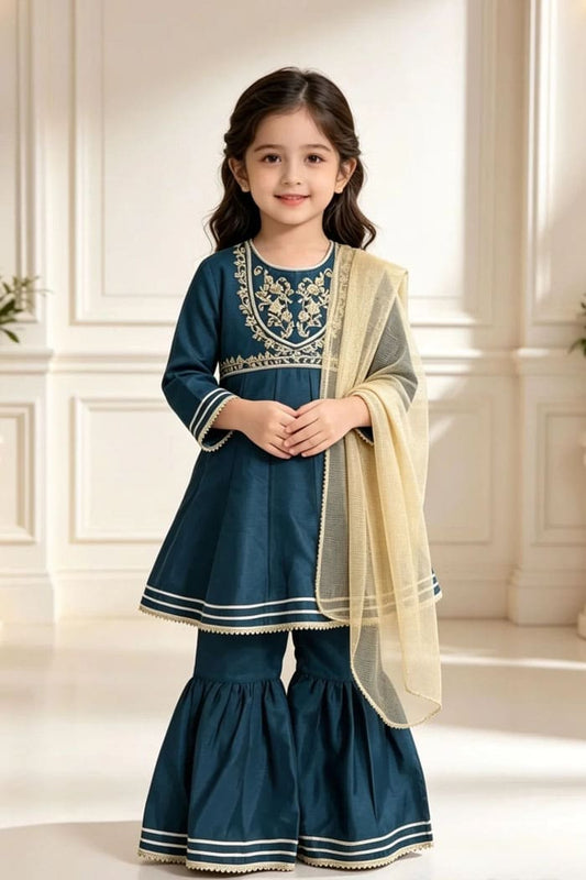 Motif Kids Embroidered Suit-26340