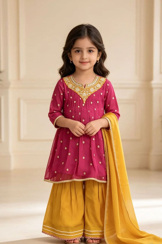 Motif Kids Embroidered Suit-26342