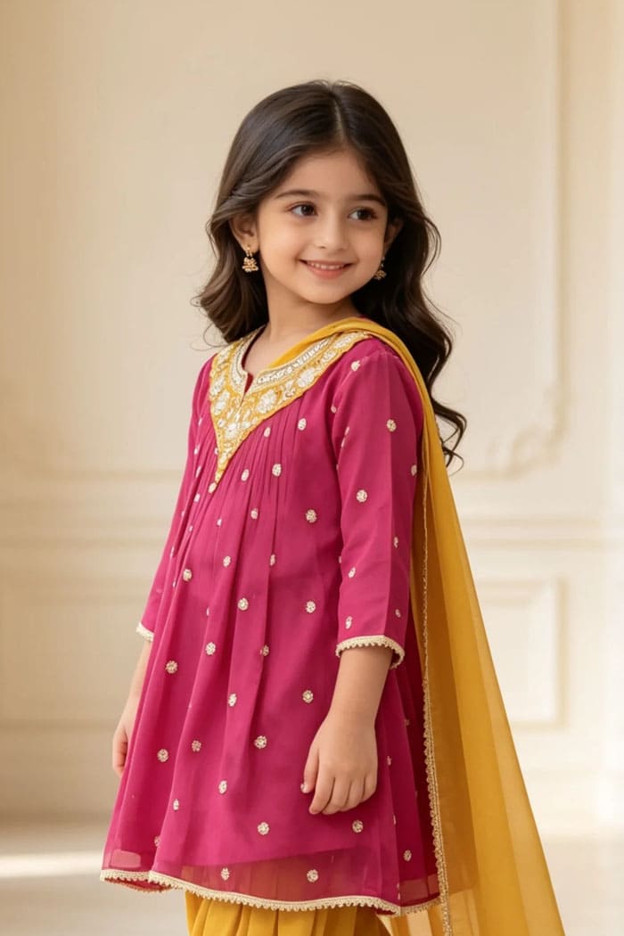 Motif Kids Embroidered Suit-26342