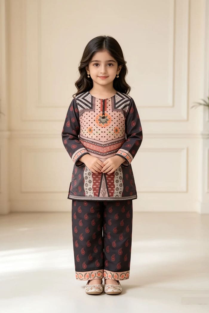 Motif Kids Embroidered Suit-26352