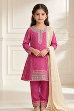 Motif Kids Embroidered Suit-26415