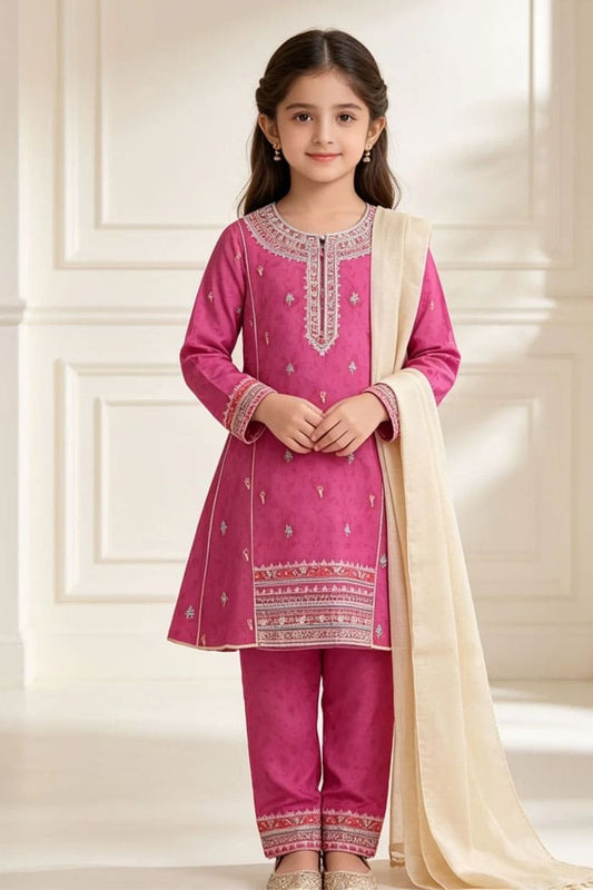 Motif Kids Embroidered Suit-26415