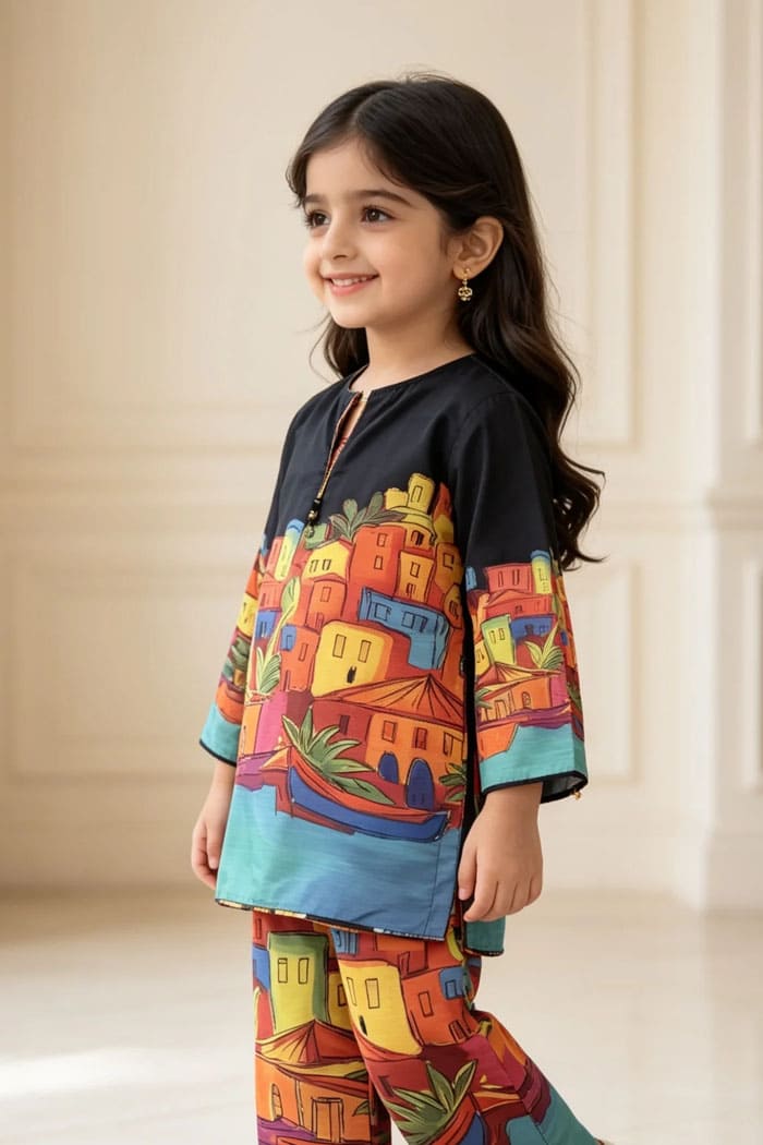 Motif Kids Printed Suit-26351
