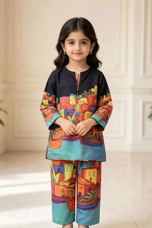 Motif Kids Printed Suit-26351
