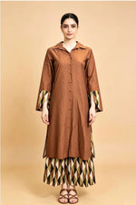 Motif Printed Cambric Suit-009