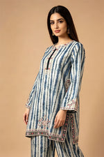 Motif Printed EMB Lawn Co-Ord Set-075