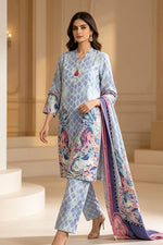 Motif Printed Lawn Suit-010