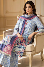 Motif Printed Lawn Suit-010