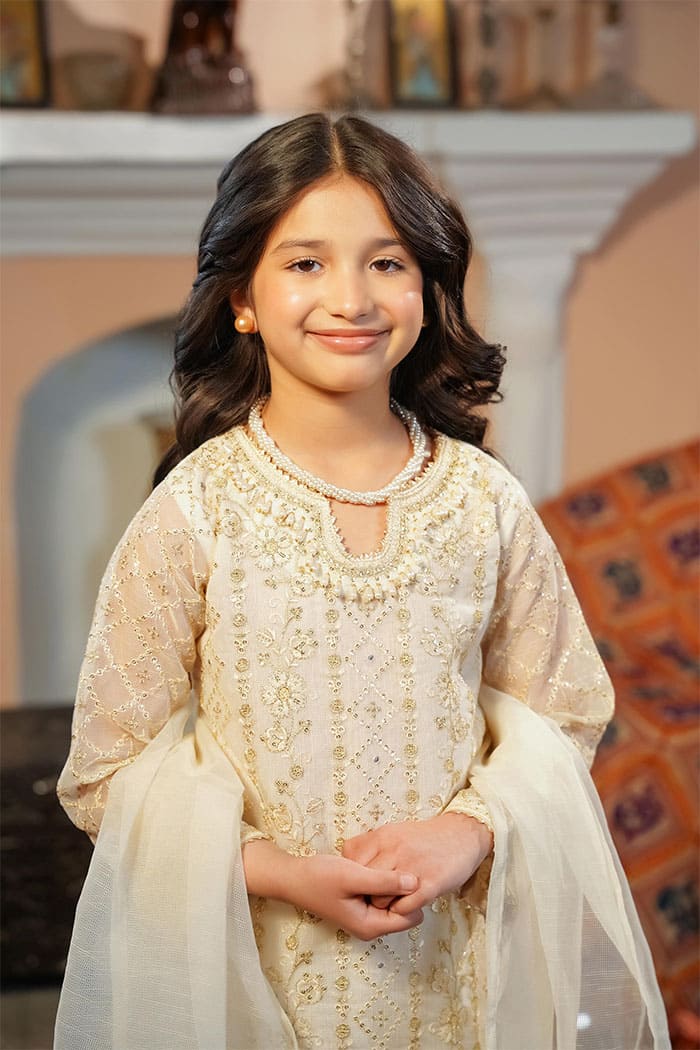 Motif Kids Embroidered Suit-611