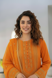 Motif Lawn Embroidered Suit