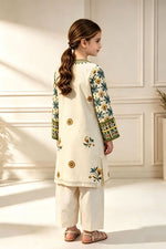 Motif Girls Printed EMB suit-066