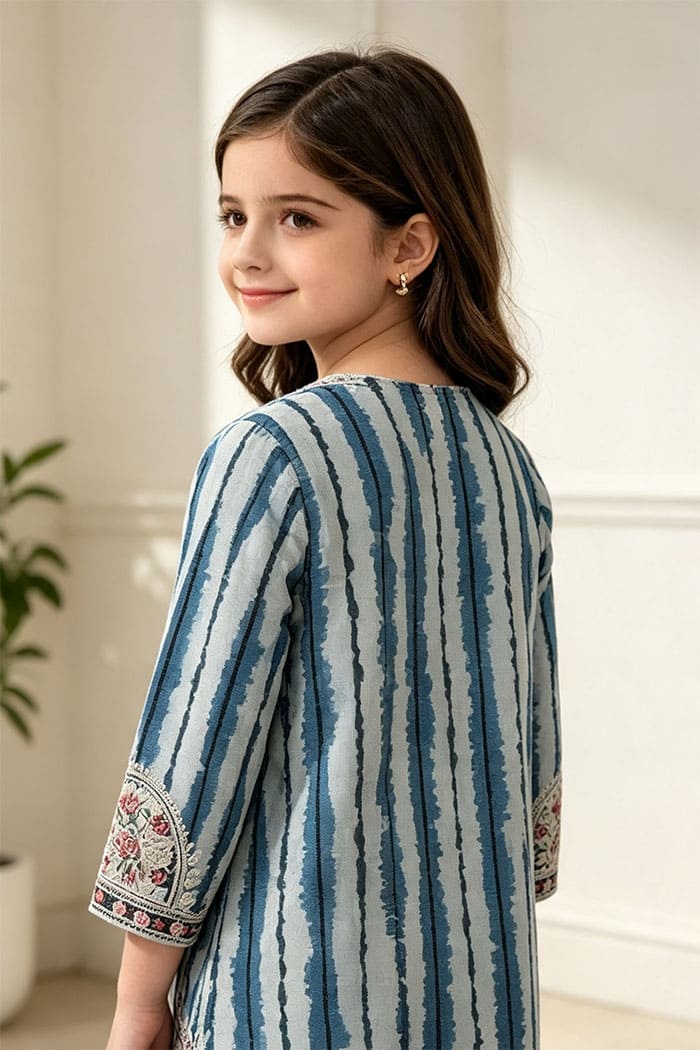Motif Girls Printer EMB suit-068