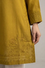 Motif Solid Embroidered Kurta-058