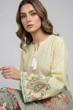 Motif Raw Silk Printed Co-ord Set-060