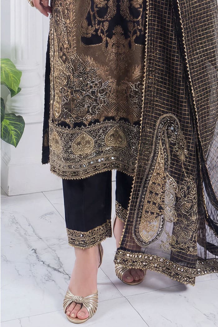 Motif Jacquard Embroidered Suit-3997