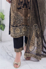 Motif Jacquard Embroidered Suit-3997