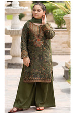 Motif Girls Munar Embroidered suit-686