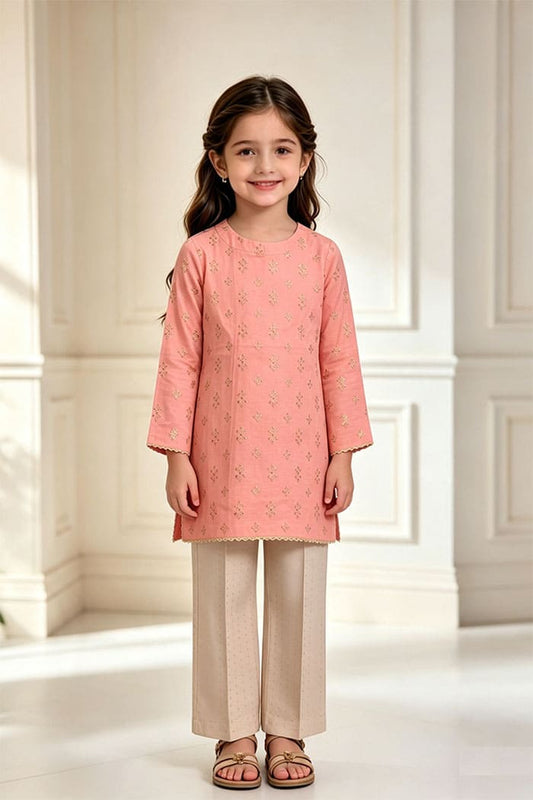 Motif Girls Embroidered suit-005-2