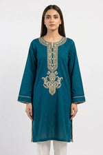 Motif Solid Embroidered Kurta-069