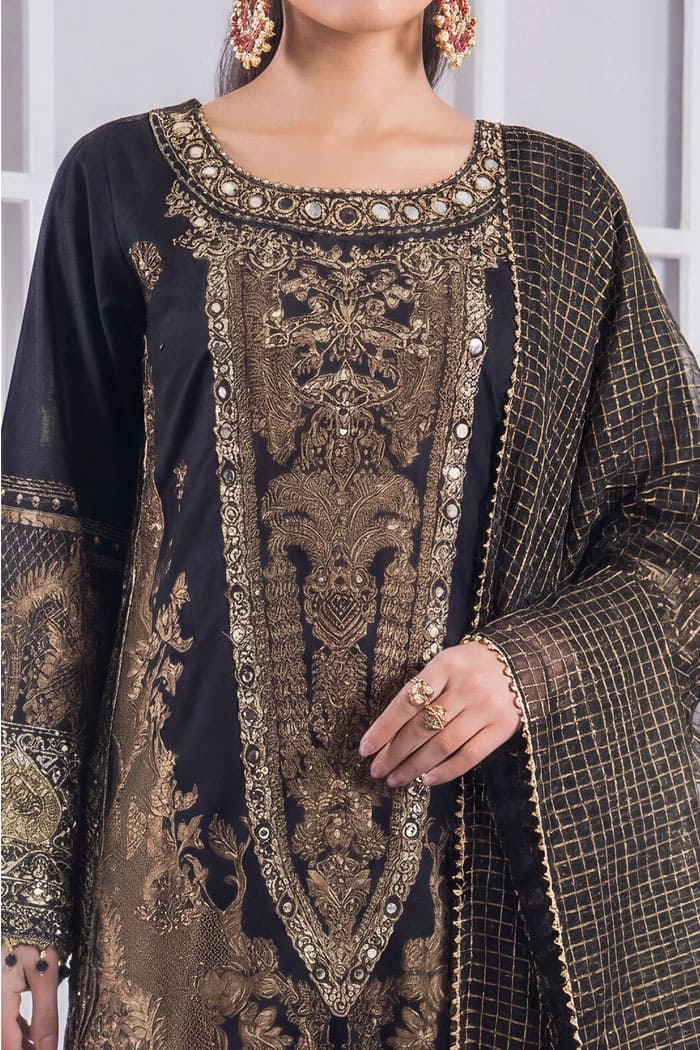 Motif Jacquard Embroidered Suit-3997