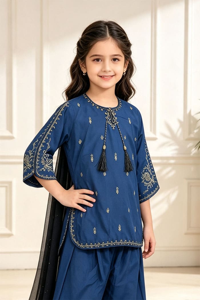 Motif Kids Embroidered Suit-26402