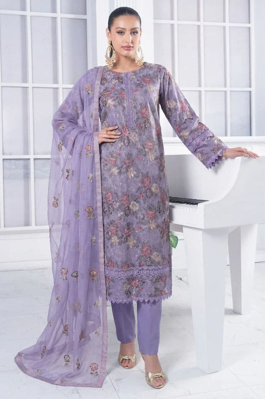 Motif Cotton Embroidered Suit-225