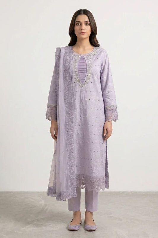 Motif Chikankari 3Pc suit-118