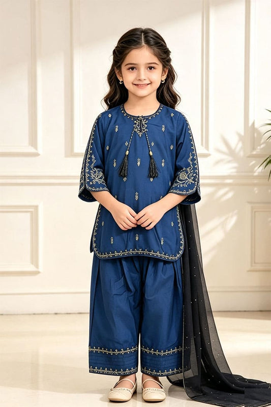 Motif Kids Embroidered Suit-26402