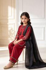Motif Kids Embroidered Suit-26402