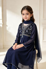 Motif Kids Embroidered Suit-037