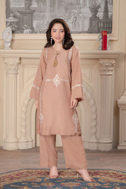 Motif Viscose Embroidered Co-ord Set-011