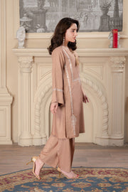 Motif Viscose Embroidered Co-ord Set-011