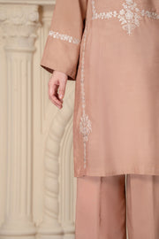 Motif Viscose Embroidered Co-ord Set-011