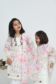 Motif Girls Cotton Printed Suit