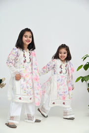 Motif Girls Cotton Printed Suit