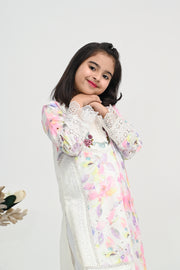 Motif Girls Cotton Printed Suit