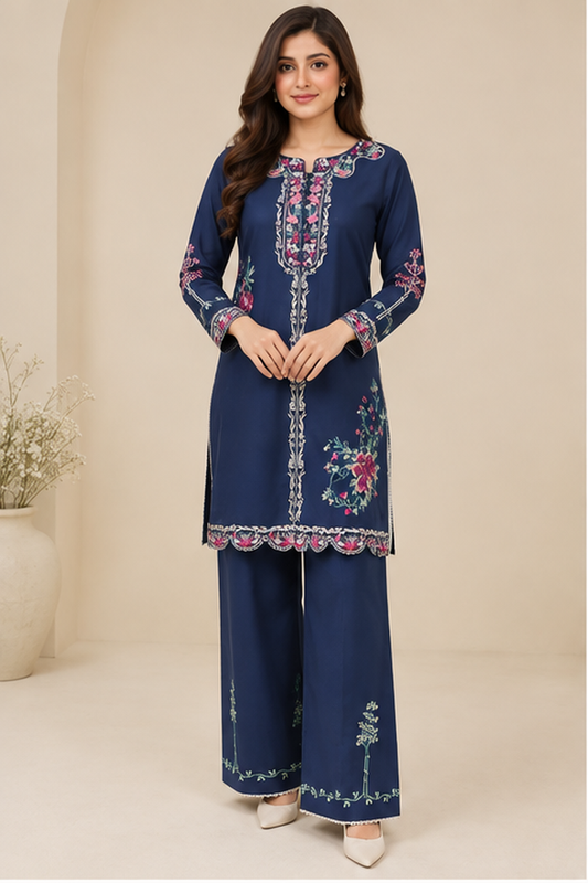 Motif Rib Alpine Embroidered Suit-002